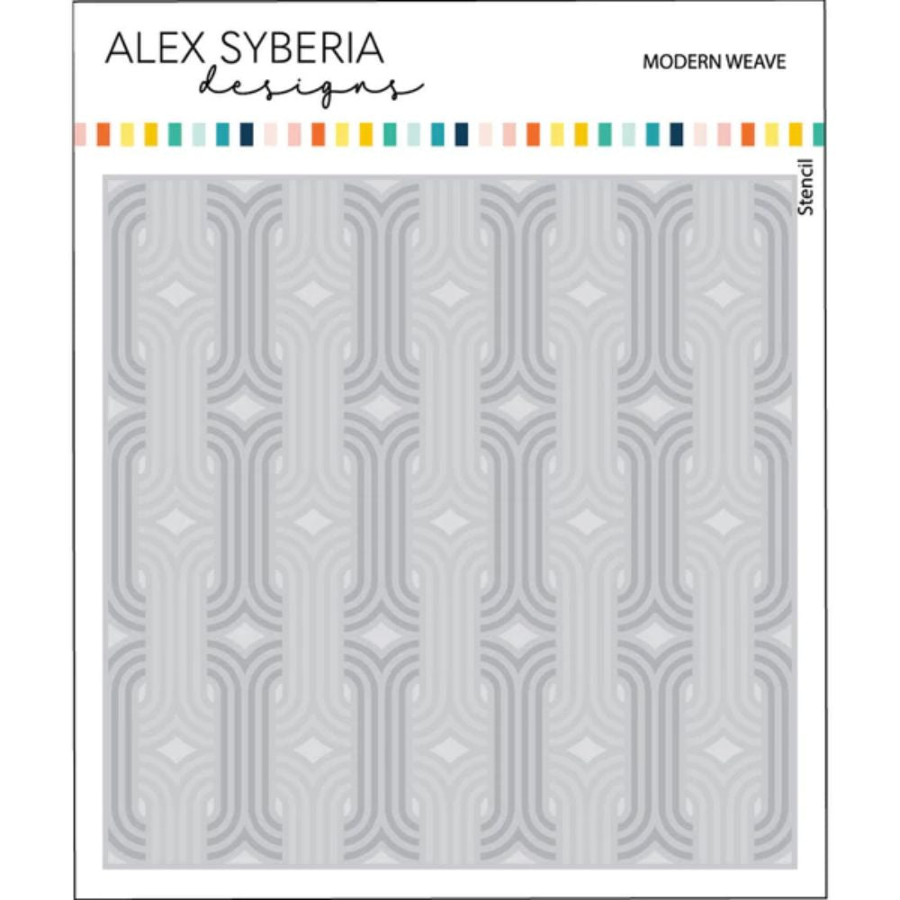 Alex Syberia Designs Modern Weave Layering Stencil (3pcs)