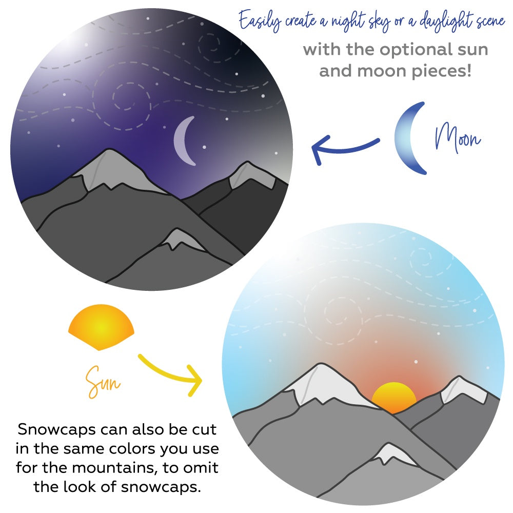 Honeybee Stamps Mountain Circlescape - Honey Cuts