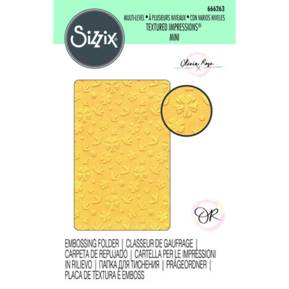 Sizzix Multi-Level Textured Impressions Mini by Olivia Rose Scattered Florals (666263)