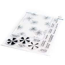 Pinkfresh Studio Seamless Starburst Circles stamps RETIRED