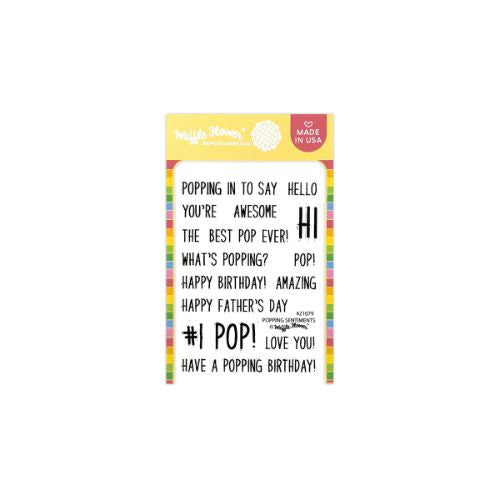Waffle Flower Crafts Popping Sentiments Stamp Set