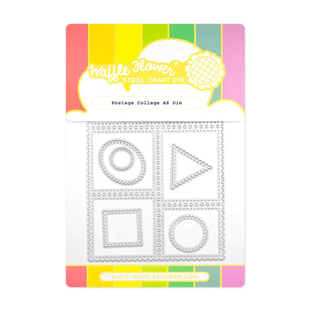 Waffle Flower Crafts Postage Collage A6 Die