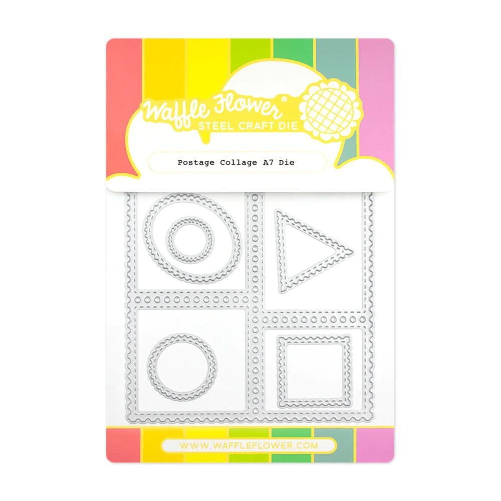 Waffle Flower Crafts Postage Collage A7 Die