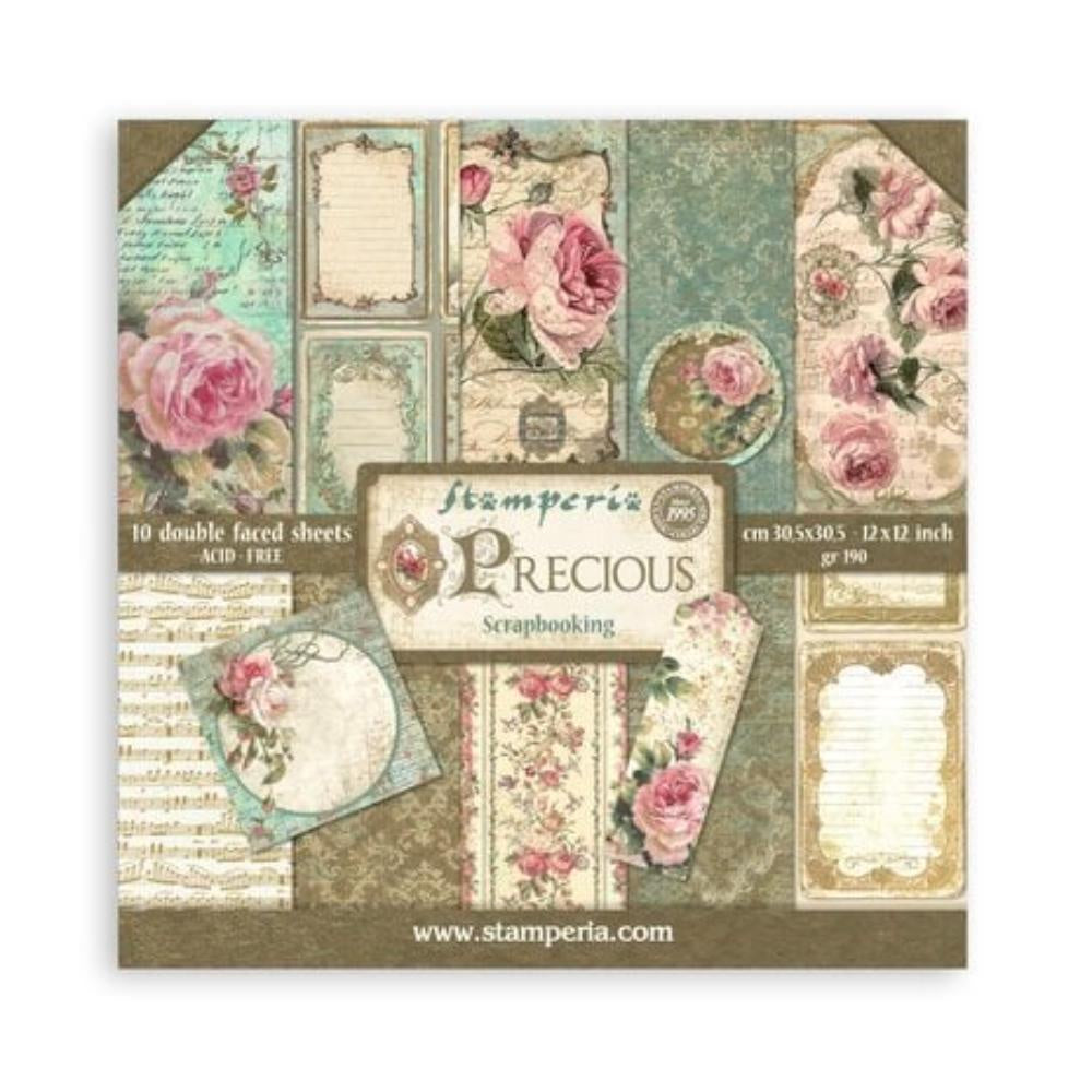 Stamperia Scrapbooking Pad 10 sheets cm 30,5x30,5 (12"x12") - Precious