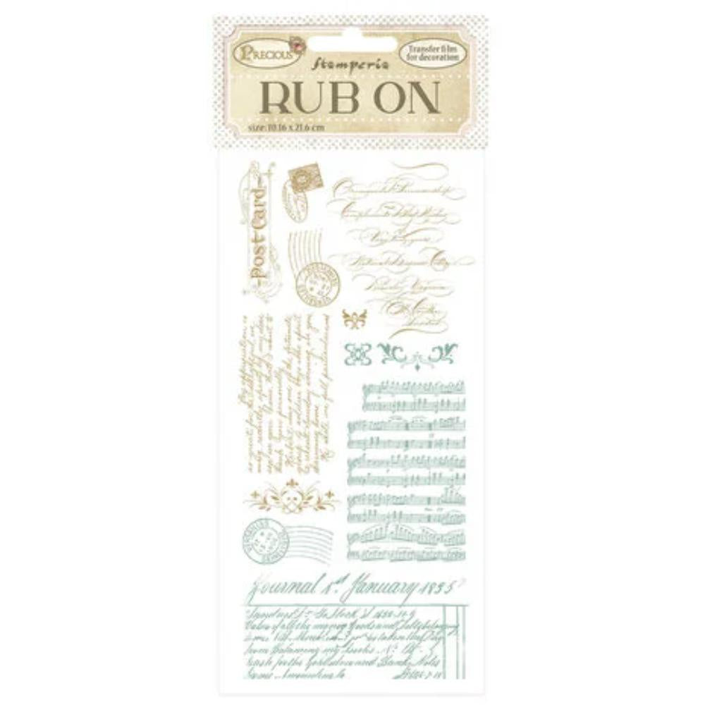 Stamperia Rub-on cm 10,16x21,6 - Precious post card