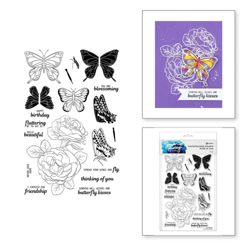 Spellbinders Butterfly Kisses Stamp & die Bundle by Simon Hurley