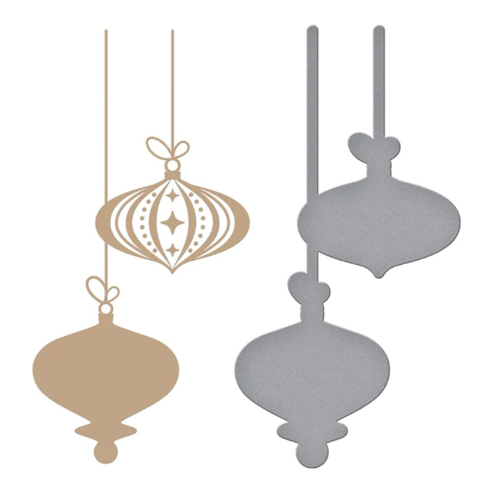 Spellbinders Retro Ornaments Glimmer Hot Foil Plate & Die Set from Joyful Christmas Collection by Simon Hurley