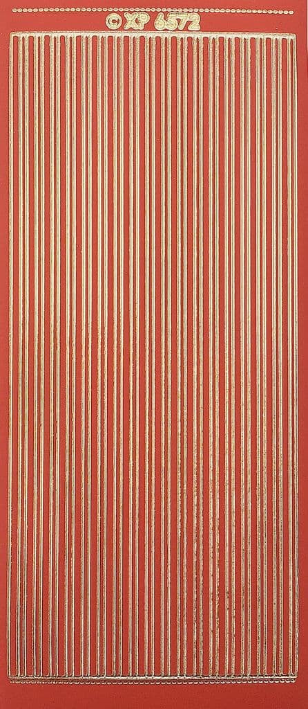 Straight Peel-Off Stickers 10x23 cm Red