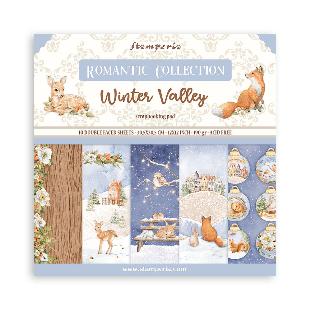 Stamperia Scrapbooking Pad 10 sheets cm 30,5x30,5 (12"x12") - Winter Valley