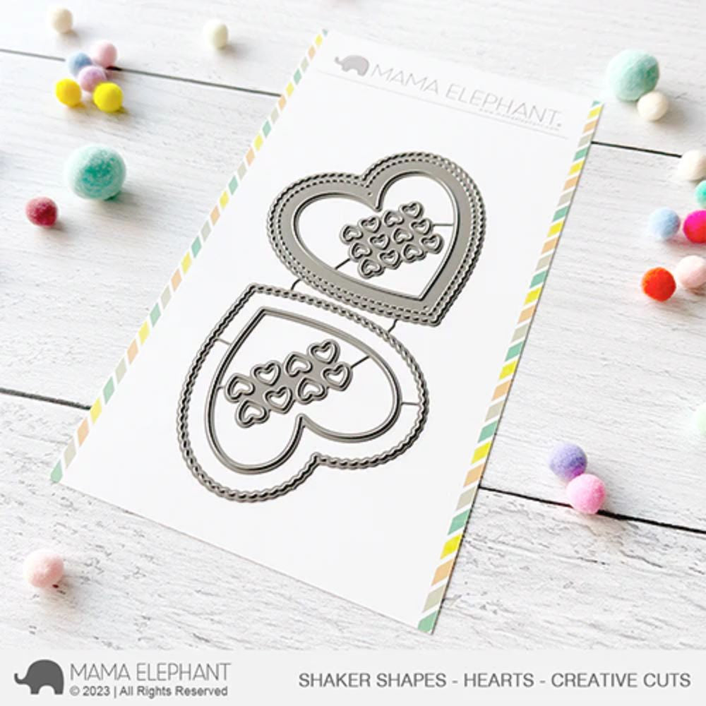 Mama Elephant Shaker Shapes - Hearts - Creative Cuts