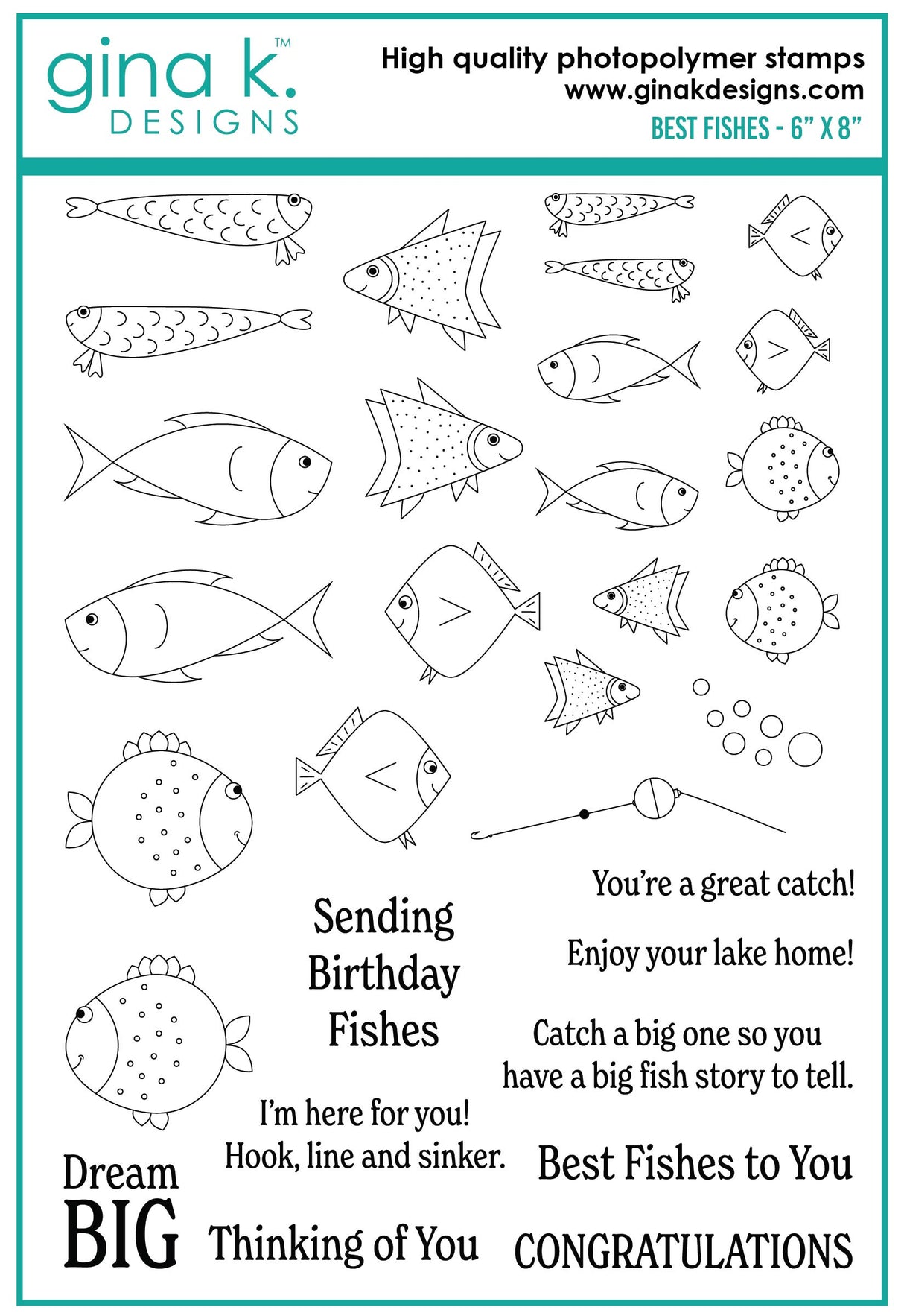 Gina K Designs *STAMPS- Best Fishes
