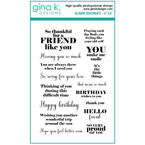 Gina K Designs STAMPS- So Many Sentiments