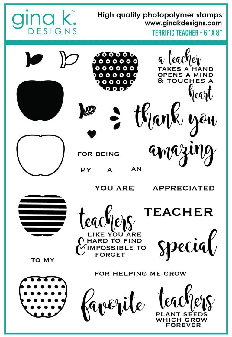 Gina K Designs STAMPS- Terrific Teacher