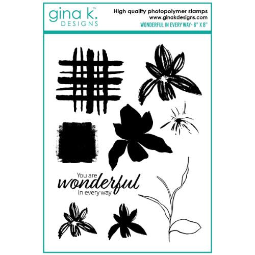 Gina K. Designs STAMPS- Wonderful in Every Way - Auzz Trinklets N Krafts