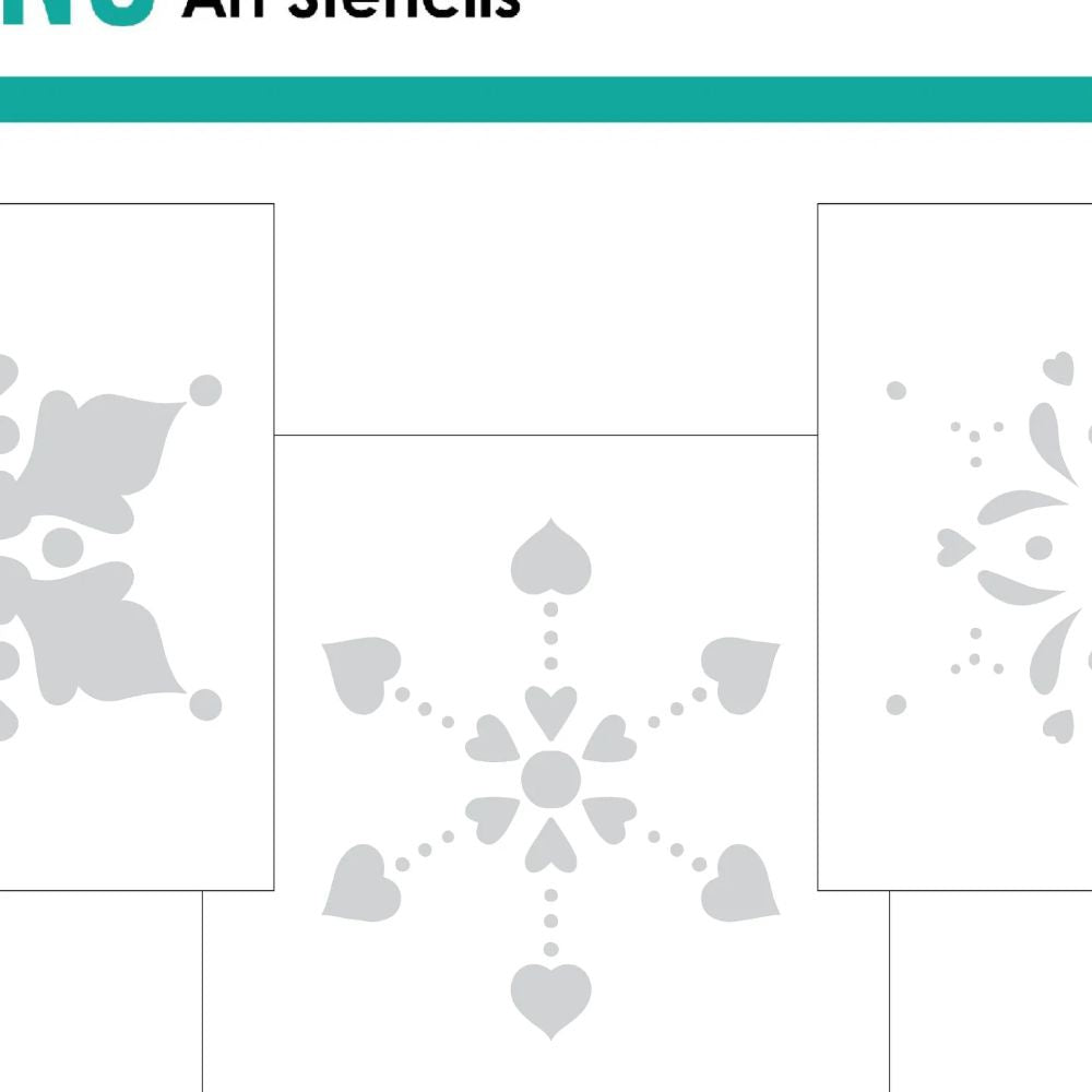 Gina K Designs STENCIL- Heartfelt Snowflake Layering Stencil