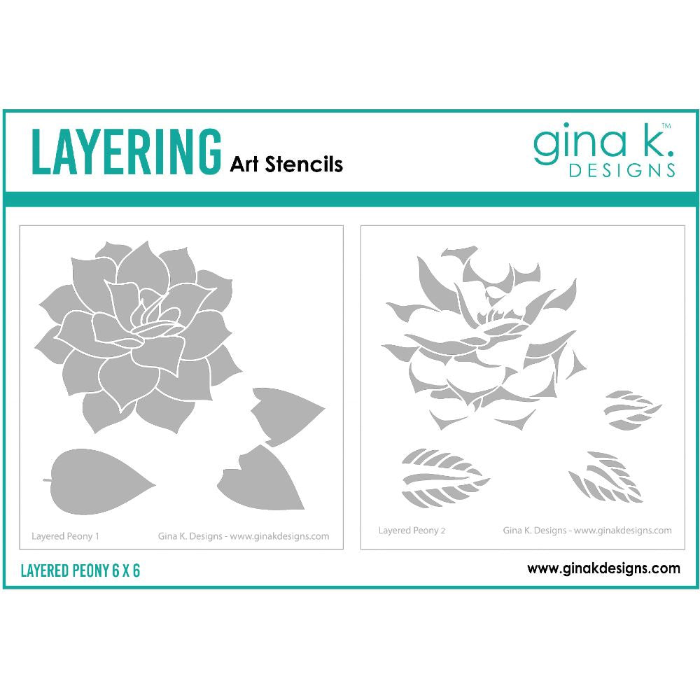 Gina K Designs STENCIL- Layered Peony