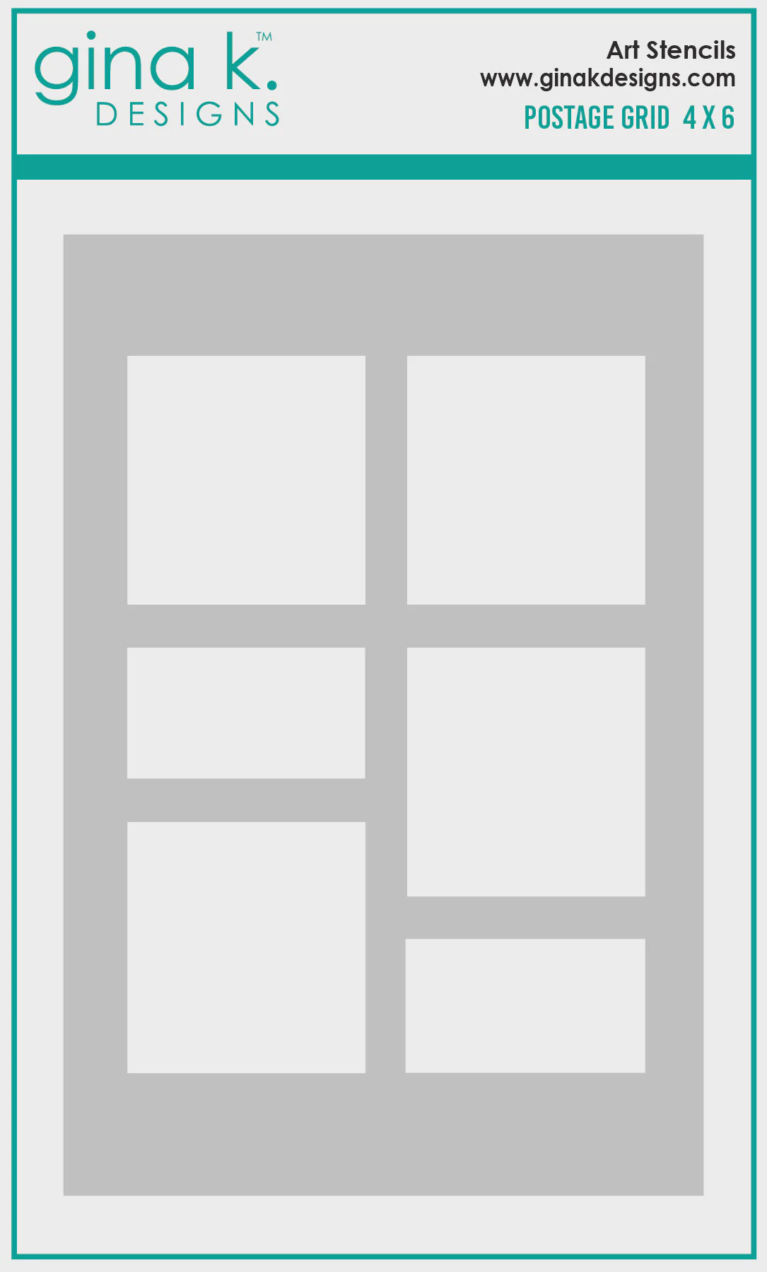 Gina K Designs STENCIL- Postage Grid
