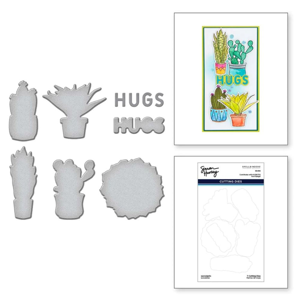 Spellbinders Succulents Stamp & Dies Bundle by Simon Hurley