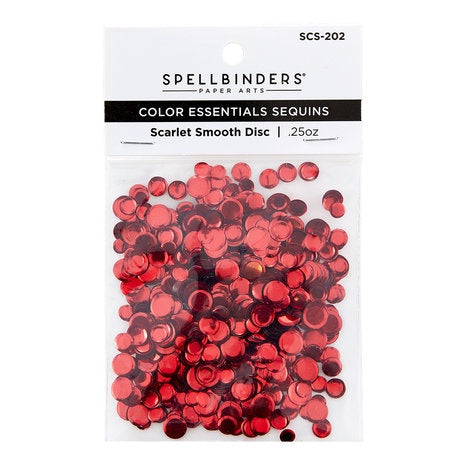 Spellbinders Scarlet Smooth Disc Color Essentials Sequins (SCS-202)
