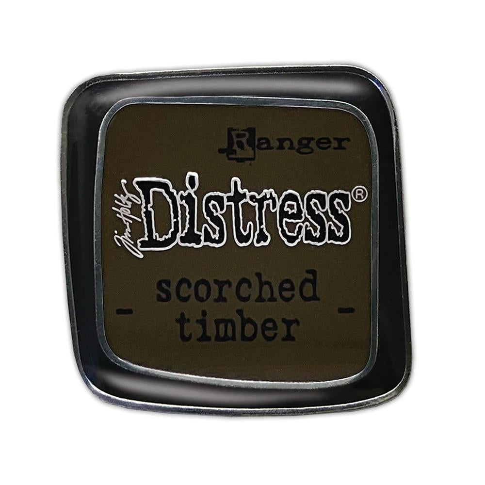 Tim Holtz Distress Enamel Collector Pin Scorched Timber January 2024