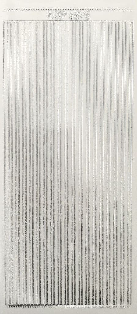 Straight Peel-Off Stickers 10x23 cm Transparent Silver