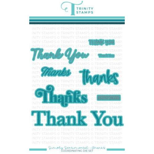 Trinity Stamps Simply Sentimental - Thanks Coordinating Die Set