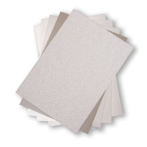 Sizzix Surfacez Opulent Cardstock Pack 8"X11.5" 50/Pkg Silver