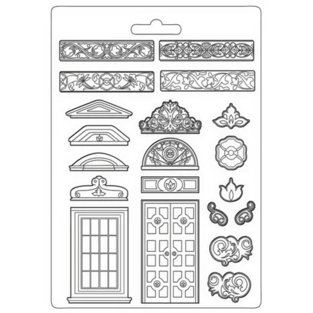 Stamperia Soft Mould A4 - Casa Granada greek and door