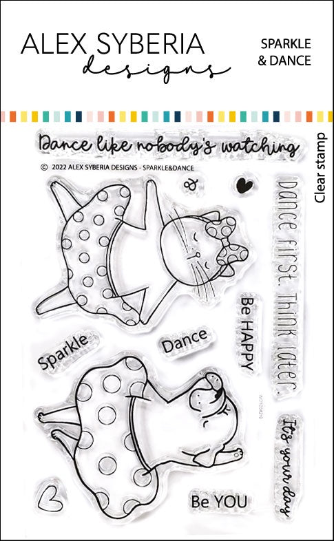 Alex Syberia Designs Sparkle & Dance Stamp Set - Auzz Trinklets N Krafts