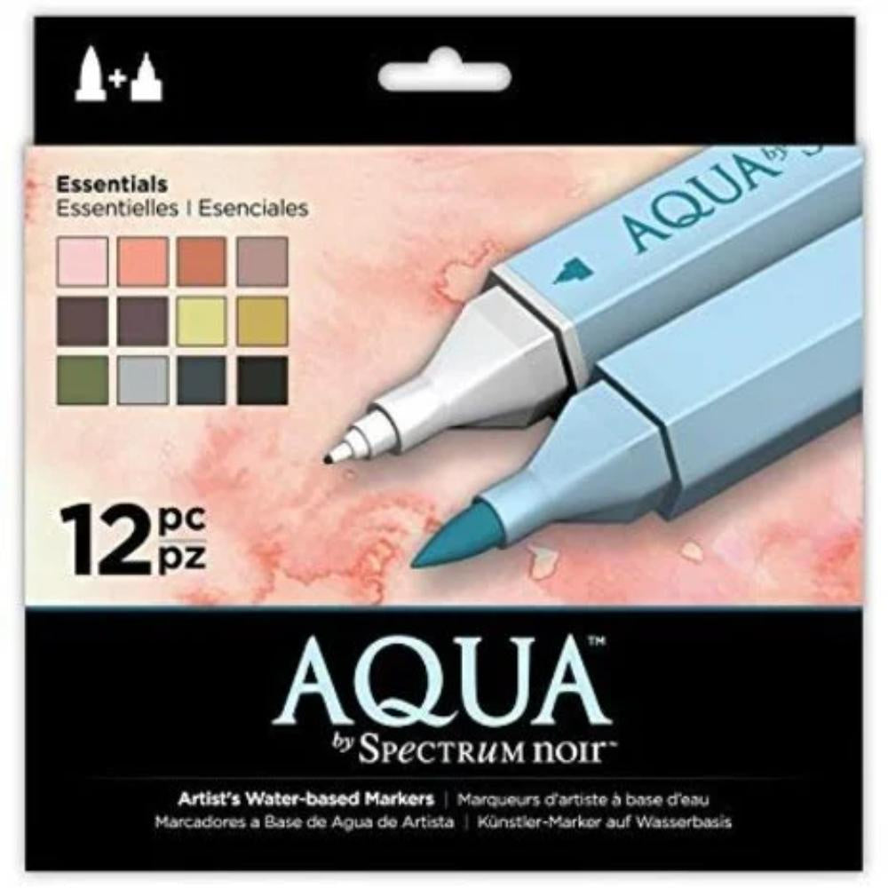 Spectrum Noir Spectrum Aqua Markers Essentials (12pk) (SPECN-AQ12-ESS)