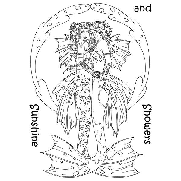 The Card Hut Mythical Creatures: Sunshine and Showers Clear Stamps