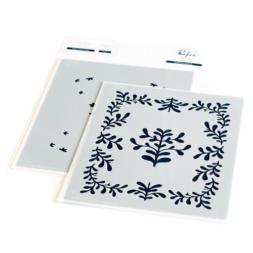 PInkfresh Studio Sweet Leaves Frame stencils/die Bundle Retired