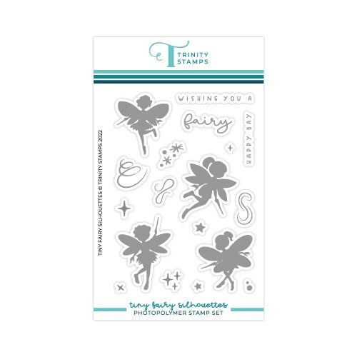 Trinity Stamps Tiny Fairy Silhouettes 3x4 Stamp Set