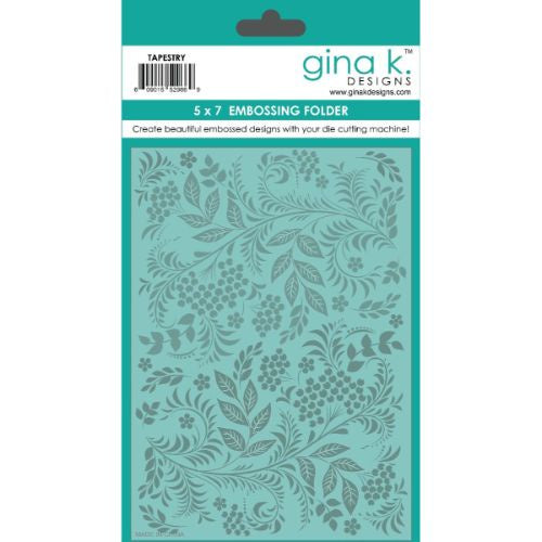 Gina K Designs EMBOSSING FOLDER- Tapestry