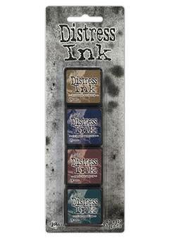 Tim Holtz Distress Mini Ink Pads 4/Pkg KIT 12 -DISTRESS MINI KITS