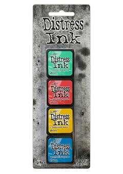 Tim Holtz Distress Mini Ink Pads 4/Pkg KIT 13 -DISTRESS MINI KITS