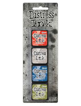 Tim Holtz Distress Mini Ink Pads 4/Pkg KIT 5 -DISTRESS MINI KITS