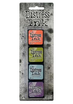 Tim Holtz Distress Mini Ink Pads 4/Pkg Kit 8 -DISTRESS MINI KITS