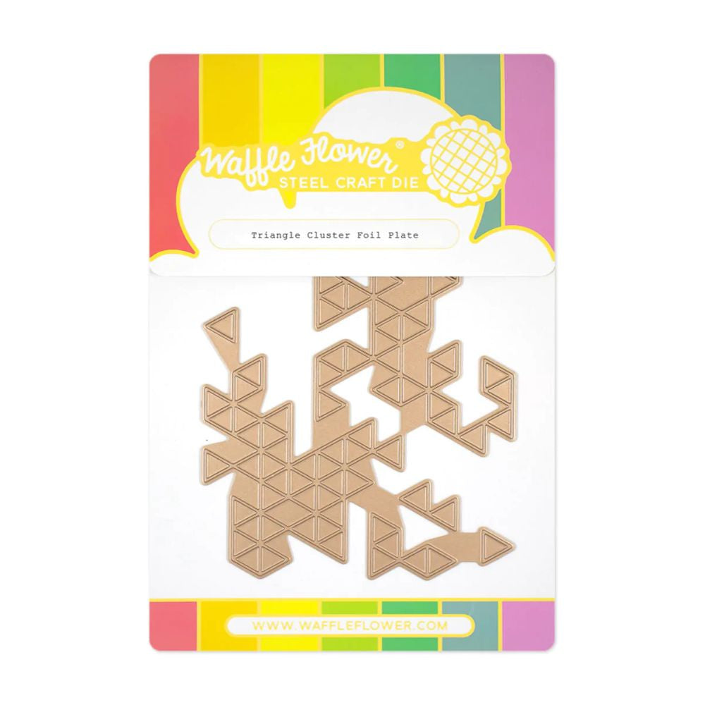 Waffle Flower stamps Triangle Cluster Foil Plate