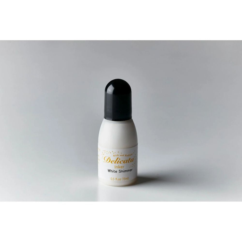 Tsukineko Delicata Pigment Ink ReInker White Shimmer