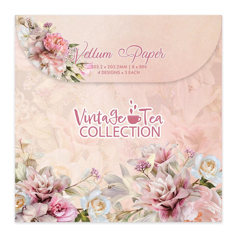 Couture Creations Vintage Tea Collection - 8in x 8in Vellum Paper - 203.2 x 203.2MM | 8 x 8IN