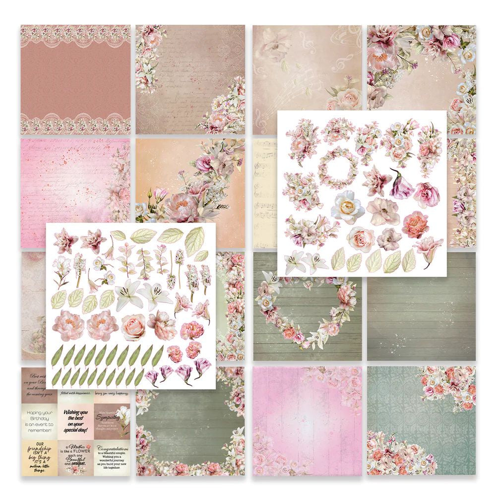Couture Creations Vintage Tea Collection - Collection Kit (12in x 12in Paper Collection + Ephemera)