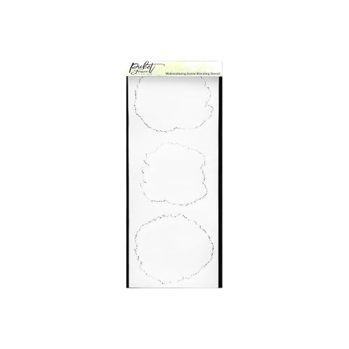 Picket Fence Studios Slim Line Water Coloring Scene Blending 4x10 Inch Stencil (SC-293)