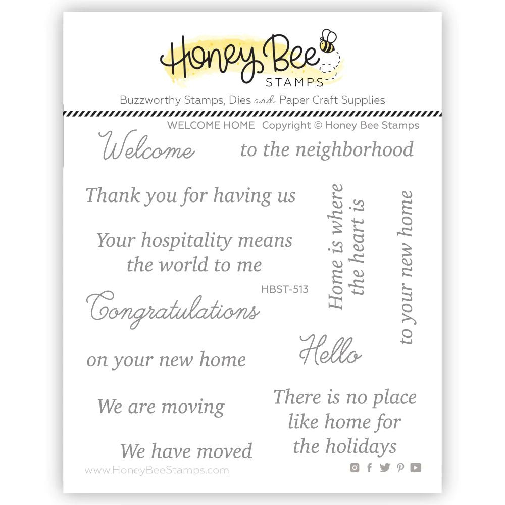 Honey Bee Stamps Welcome Home 4x4 Stamp Set