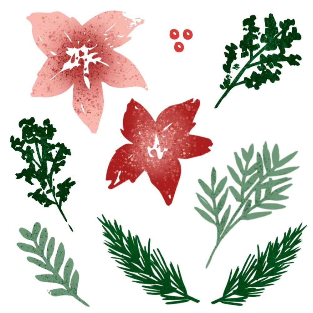 Honey Bee Stamps Winter Watercolor 6x6 Stamp Set