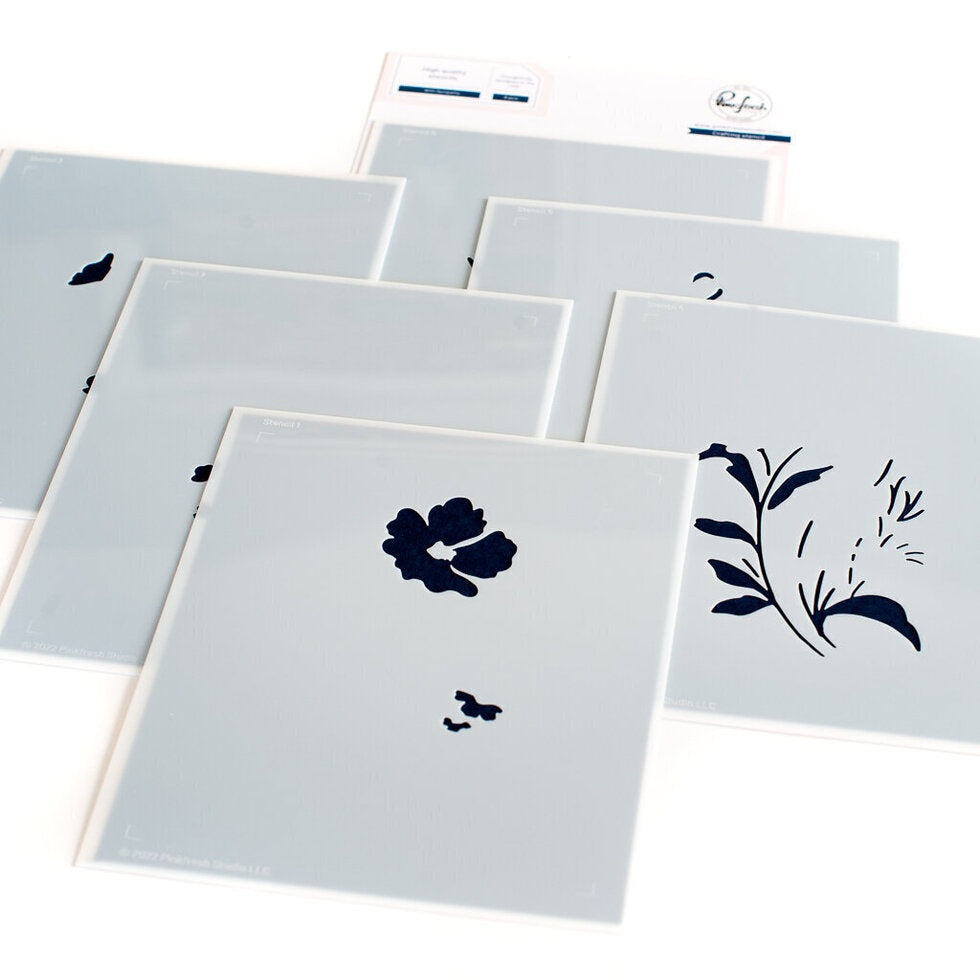 Pinkfresh Studio With Sympathy stencil RETIRED