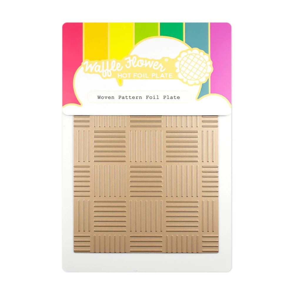 Waffle Flower Craft Woven Pattern Foil Plate