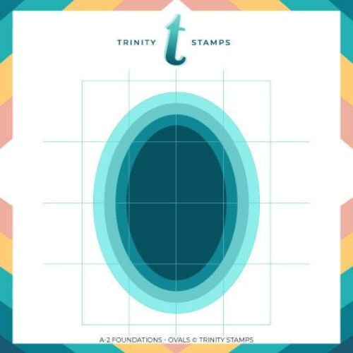 Trinity Stamps 6x6 A-2 Foundations- Ovals Stencil set of 4