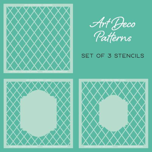 HoneyBee Art Deco Patterns | Stencils | Set of 3