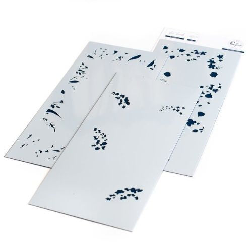 Pinkfresh Studio Be Courageous coordinating stencil set RETIRED